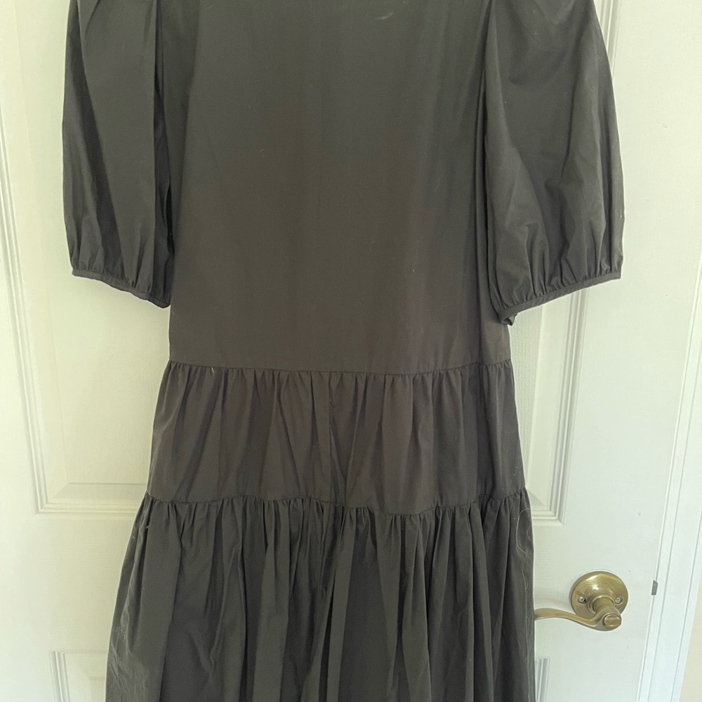 J Crew Black wrap tiered dress - Picture 2 of 5
